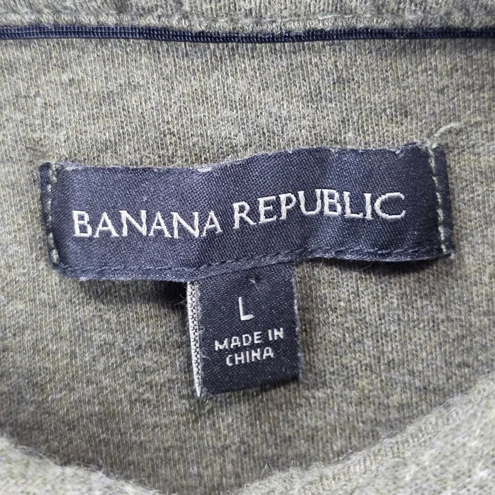 Banana Republic Polo Shirt Lot Mens L Green‎ Short Sleeve 100% Cotton 2 Pack